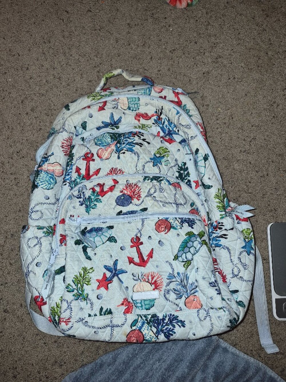 Vera Bradley XL Large Backpack Anchor Aweigh Blue Nautical Travel
